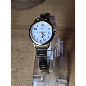 Timex Indiglo Ladies' Watch 25mm Gold Tone. Expansion Band. New Battery.